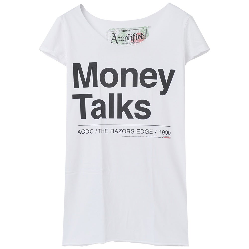 AC/DC エーシーディーシー (Back in Black 45周年 ) - MONEY TALKS / Amplified( ブランド ) / Tシャツ / レディース - PGS